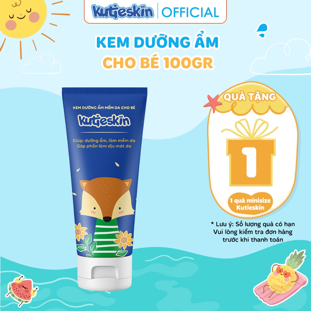 Kem dưỡng ẩm hàng ngày Kutieskin 100gr Cho Bé