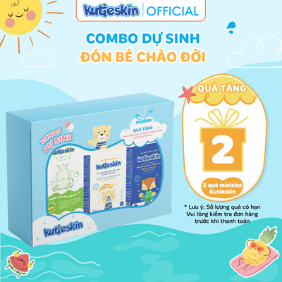 Combo Dự Sinh New - Đón bé chào đời Tặng kèm kem chàm sữa (Nước tắm gội + Kem dịu da + Kem dưỡng ẩm)