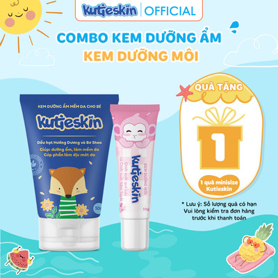 Combo Kem dưỡng môi + Kem dưỡng ẩm Kutieskin Cho Bé - KKM02+KAM02
