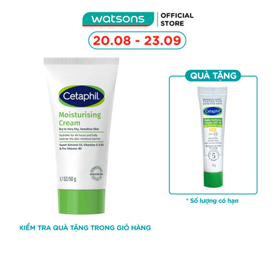 [Mã FMCGWA101 giảm 8% đơn 250K] Kem Dưỡng Ẩm Cetaphil Moisturizing Cream 50g