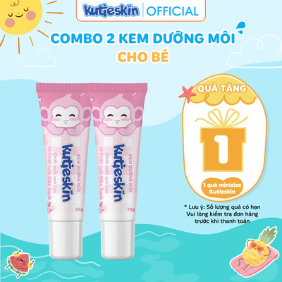 Combo 2 kem dưỡng môi cho bé Kutieskin - 2 KKM02