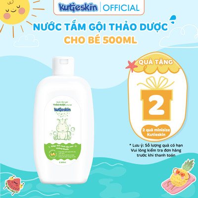 Nước tắm gội thảo dược cho bé Kutieskin 500ml