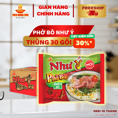 Thùng 30 Gói Phở Bò Như Ý 65gram/gói [TPNZZ0002]