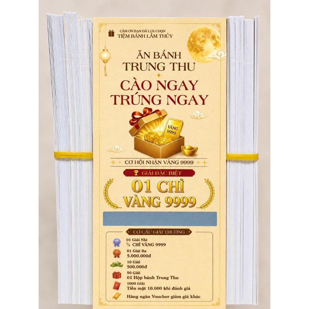 Thẻ cảm ơn trúng thưởng Lâm Thủy -Qùa tặng không bán