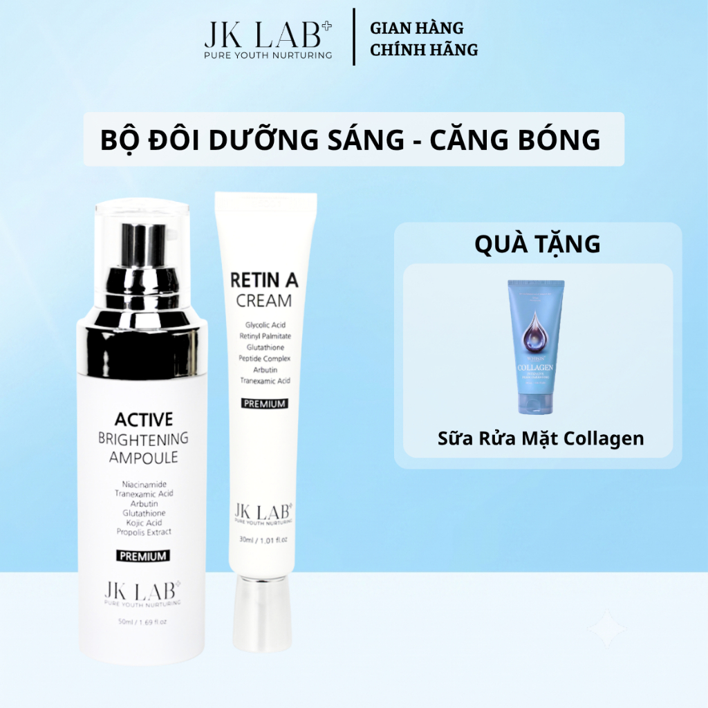 Bộ Đôi Hỗ Trợ Cải Thiện Thâm Sạm JK Lab, Combo C1 Giảm Nám Mờ Thâm Chuyên Sâu, Hỗ Trợ Phục Hồi Da