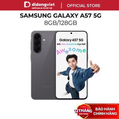 Điện Thoại Samsung Galaxy A57 5G 8GB | 128GB - Exynos 1680, Pin 5000 mAh, NFC - Hàng Chính Hãng