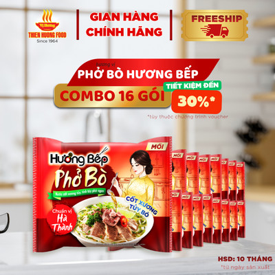 [ƯU ĐÃI] Thùng 16 gói Phở Bò Hương Bếp 70gram/gói [TPNZZ0032]