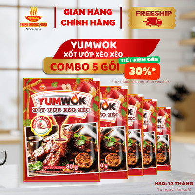 [MỚI] COMBO 5 gói Xốt ướp xèo xèo YUMWOK 80g/ gói [TGDZZ0001]