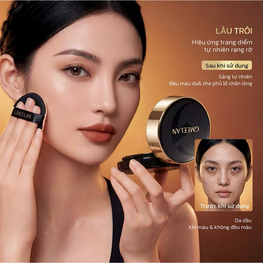 [Cushion Hot Nhất Hiện Nay) GMEELAN Cushion 2 trong 1 Truffle Chống Oxy Hóa với Zinc PCA (7g + 10g)