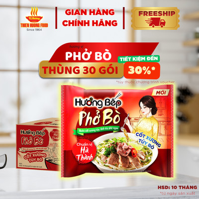 Thùng 30 Gói Phở Bò Hương Bếp 70gram/gói [TPNZZ0015]