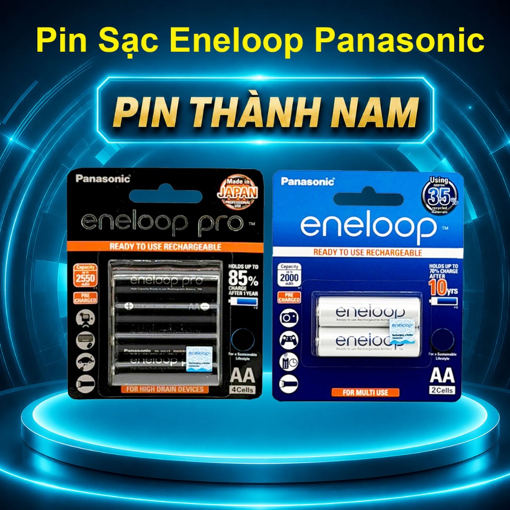 Pin Sạc Eneloop Panasonic AA / AAA Chính Hãng Dung Lượng Cao