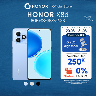 Điện Thoại Honor X8d 8GB +128/256GB | Camera 108MP|  Snapdragon 6s Gen 2 | Pin 7000mAh | BH 18 Tháng