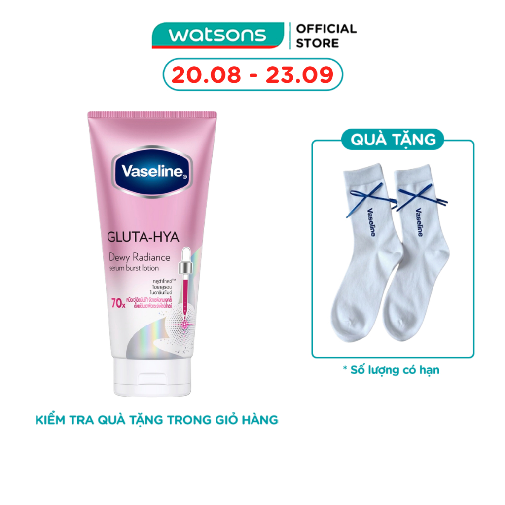 Serum Dưỡng Thể Vaseline Healthy Bright Gluta Hya Burst Lotion Dewy Radiance 300ml