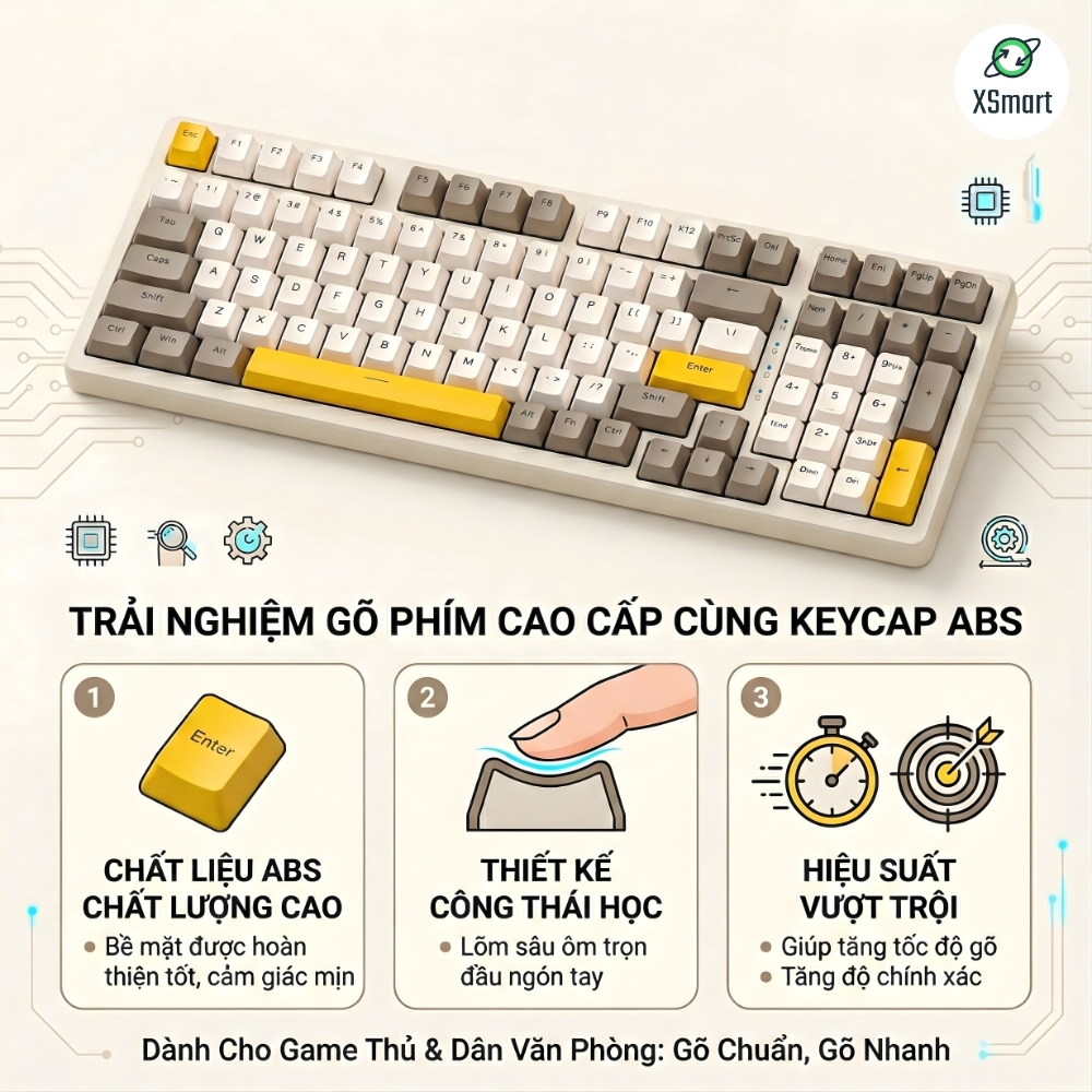 [Top Value] Bàn Phím Cơ Gaming K3 Max Led 20 Chế Độ Trục Cơ Red Switch Có Hotswap Lót Foam Cách Âm G