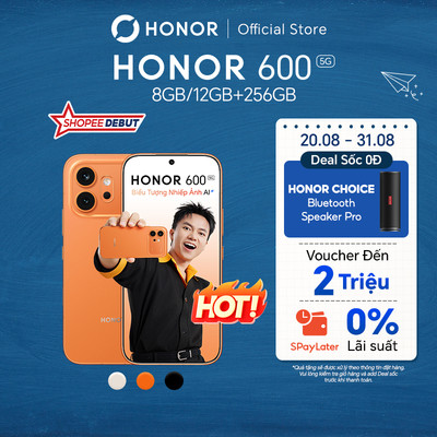 [ƯU ĐÃI MỞ BÁN] Điện Thoại HONOR 600 5G 8/12GB + 256GB | Chip Snapdragon 7 Gen 4 | AI Camera 200MP | BH 24 Tháng