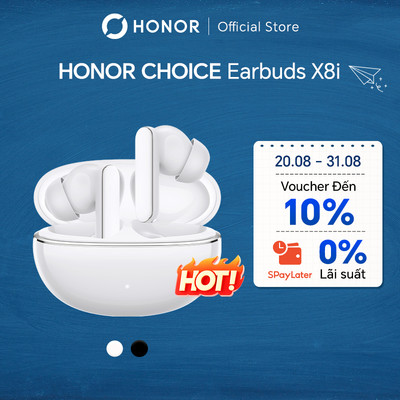 Tai Nghe Bluetooth HONOR Choice Earbuds X8i | Bluetooth 6.0 | Kết Nối 2 Thiết Bị | Pin 44 giờ | BH 12 tháng - Màu Trắng