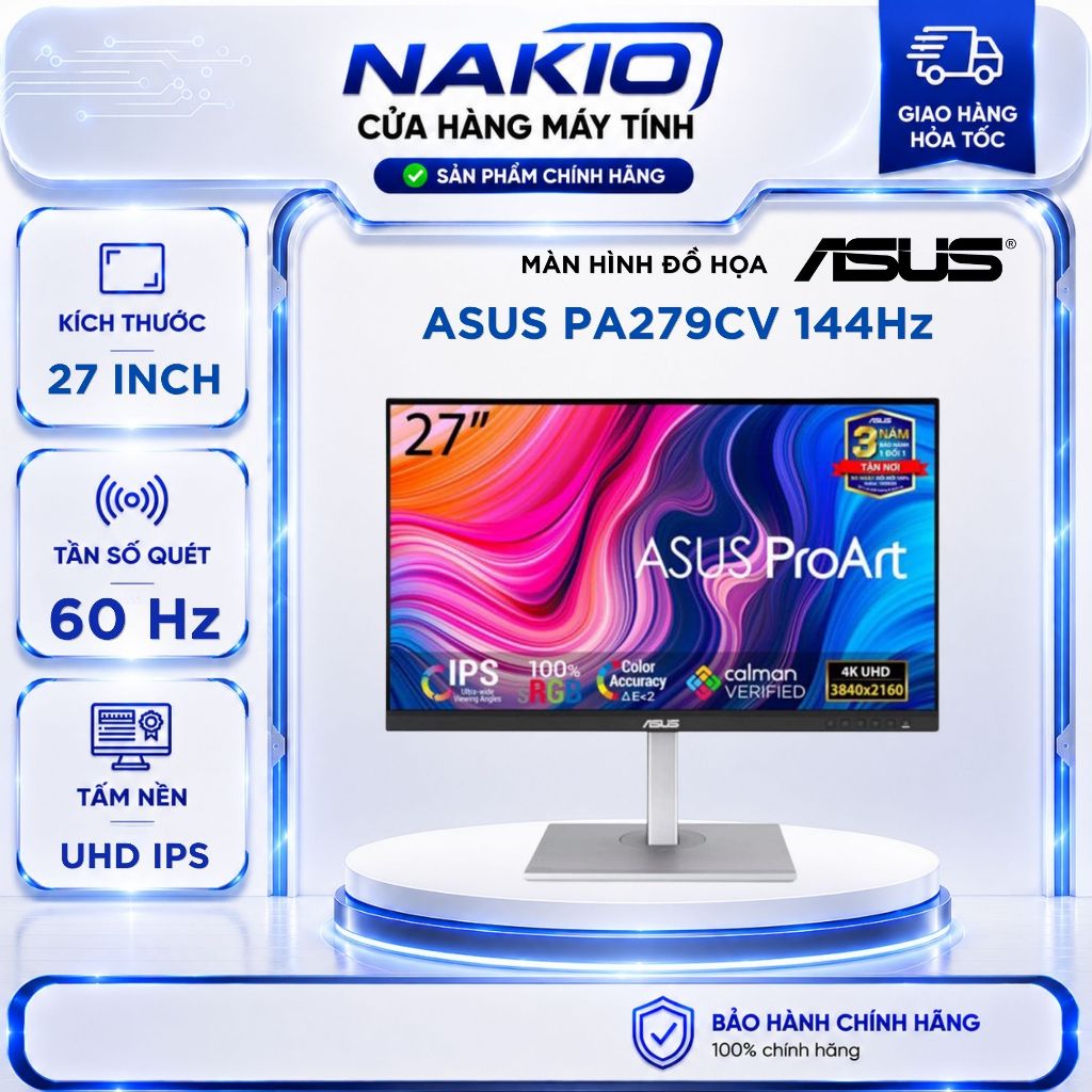 MÀN HÌNH ĐỒ HỌA ASUS PA279CV ( 27INCH | IPS | UHD | 60HZ | ) BẢO HÀNH CHÍNH HÃNG