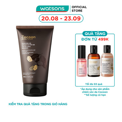 Tẩy Tế Bào Cocoon Dak Lak Coffee Làm Sạch Mềm Mại Da Mặt Với Hạt Cà Phê Và Bơ Ca Cao 150ml