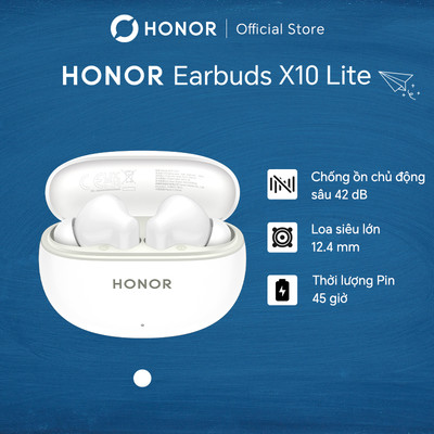 Tai Nghe Honor Earbuds X10 Lite | Khử Tiếng Ồn Chủ Động | Thời Lượng Pin Lên Đến 45H | Bluetooth 5.4 | Bảo Hành 12 Tháng