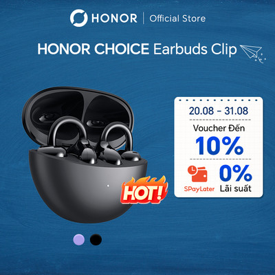 Tai Nghe Bluetooth HONOR CHOICE Earbuds Clip | Chống Bụi & Nước IP54| Cấu Trúc Vòm Cầu Titan | Thời Lượng Pin 36H