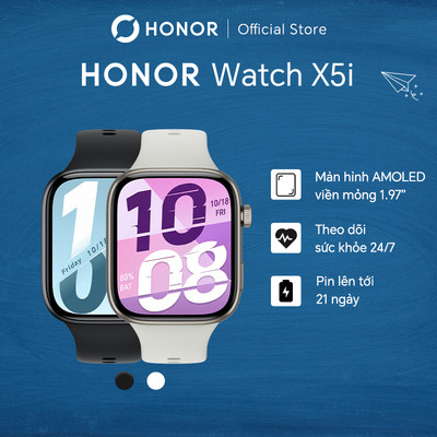Đồng Hồ Thông Minh Honor Watch X5i | Màn Hình AMOLED 1.97" | Pin Lên Đến 21 Ngày | Bảo Hành 12 Tháng