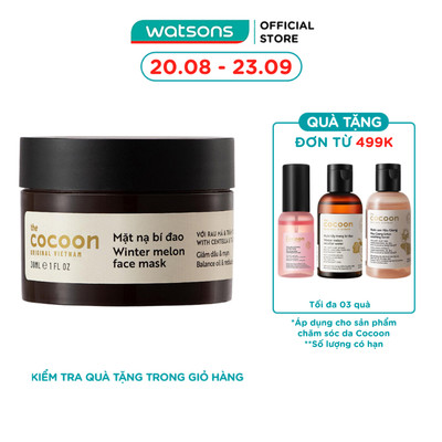 Mặt Nạ Bí Đao Cocoon Winter Melon Face Mask With Centella & Tea Tree 30ml