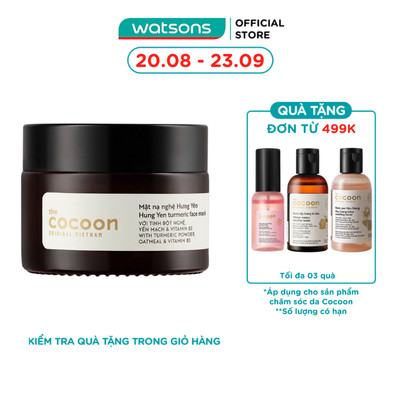 Mặt Nạ Nghệ Hưng Yên Cocoon Turmeric Face Mask Giúp Da Rạng Rỡ & Mịn Màng 30ml