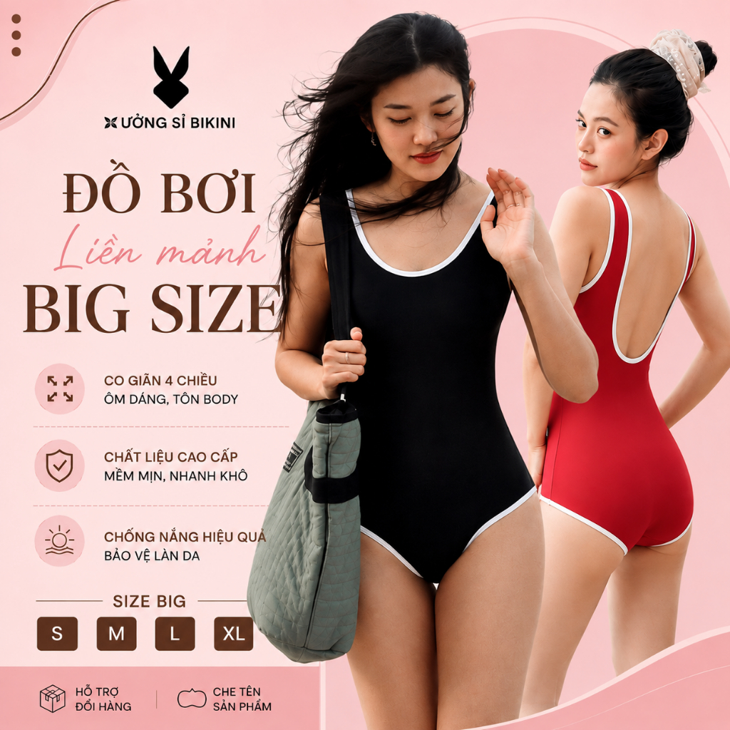 [BIKINI LIỀN MẢNH] Đồ bơi đi biển 1 mảnh khoét lưng đủ màu