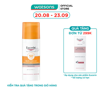Tinh Chất Chống Nắng Eucerin Giảm Thâm Nám Sun Serum Double Whitening SPF50+ PA+++ 50ml
