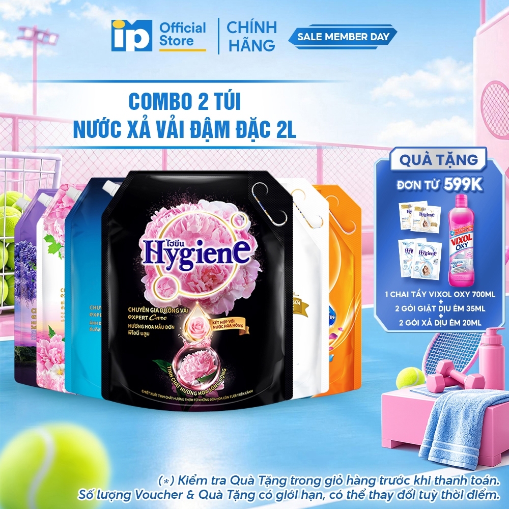 Combo 2 Nước Xả Vải Đậm Đặc Hygiene 2L/2.2L