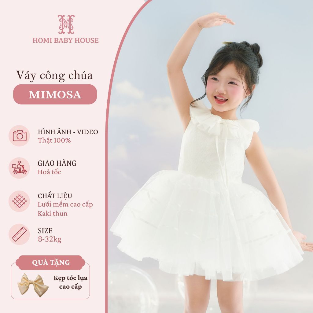 Váy công chúa bé gái Mimosa Dress – Homi Baby house đi tiệc