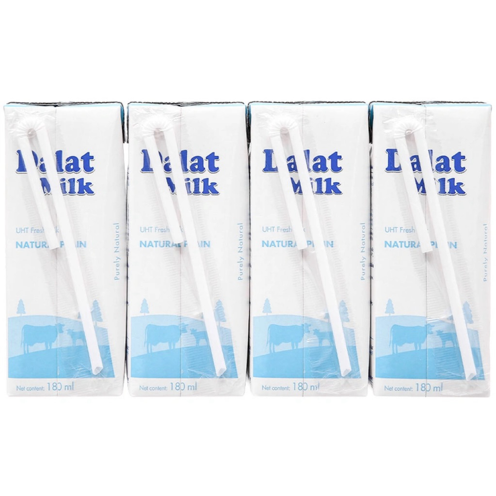 Thùng 48 hộp sữa tươi tiệt trùng ít đường Dalat Milk 180ml