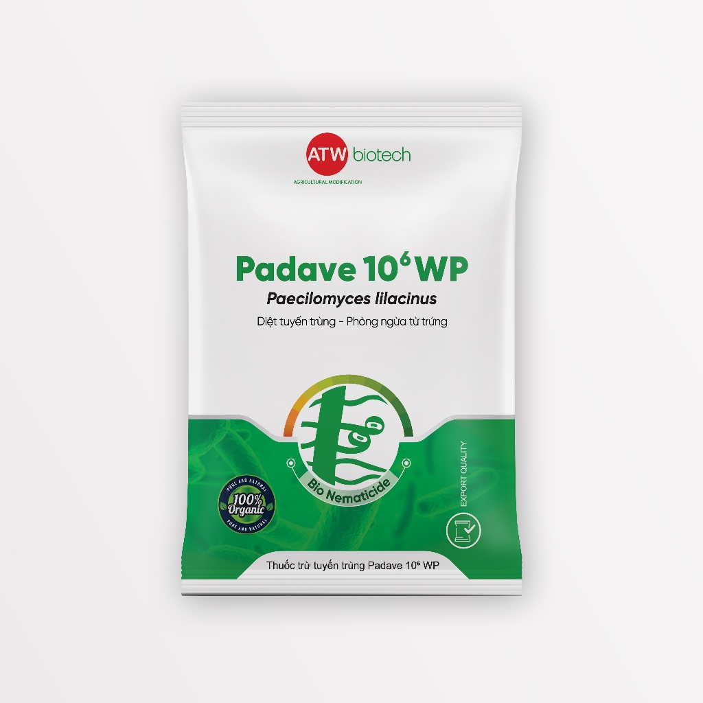 Chế phẩm vi sinh Padave 106 WP - Khắc phục tuyến trùng, vàng lá, thối rễ - Gói 250g