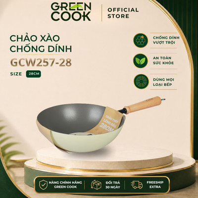 Chảo Sâu Chống Dính Ceramic 28cm Green Cook GCW257-28IH