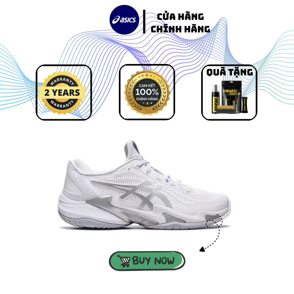 [Sale 50% Hàng CHính Hãng] Giày Thể Thao Pickleball-Tenniss FF3  TRắng Xám NoVak Collection Ôm Chân 