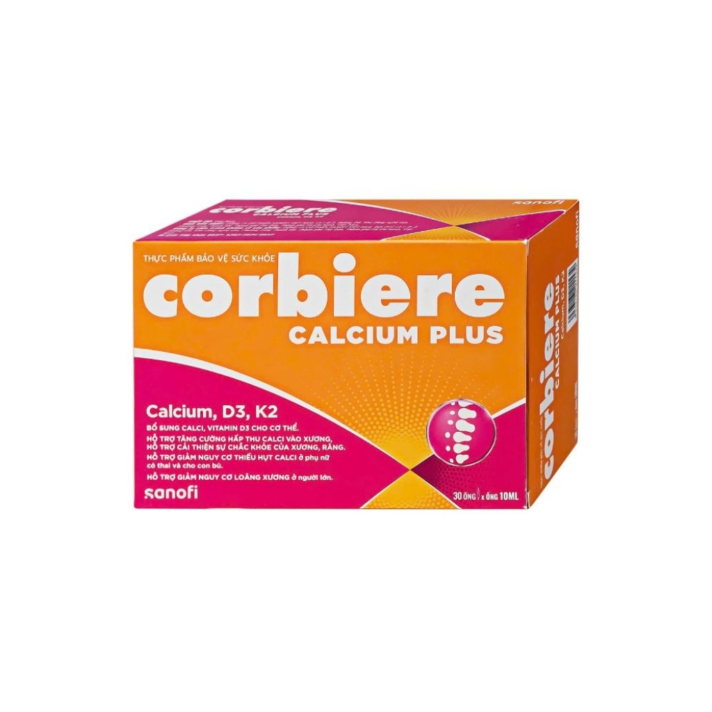 Thực phẩm bảo vệ sức khỏe Corbiere CALCIUM PLUS ( Hộp 30 ống x 10ml)