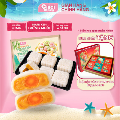 Set làm bánh trung thu dẻo kem trứng muối ONICI thành phẩm 6 bánh (100gr/bánh)
