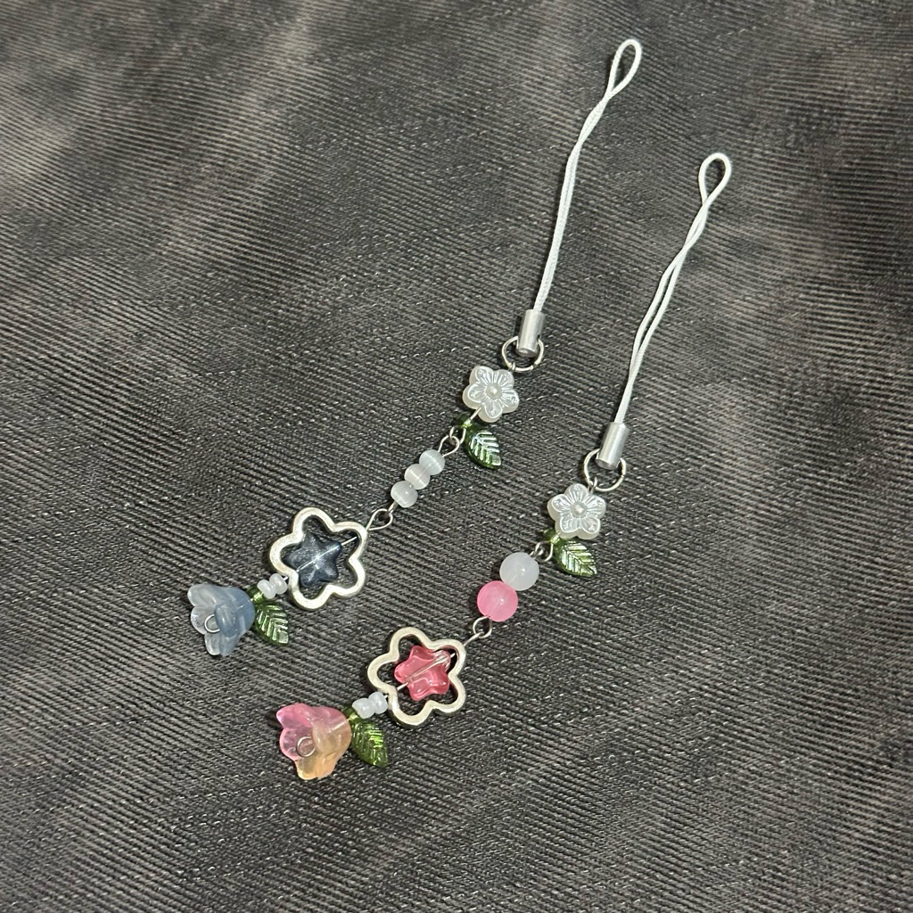 Keyring điện thoại/móc khoá handmade bông hoa
