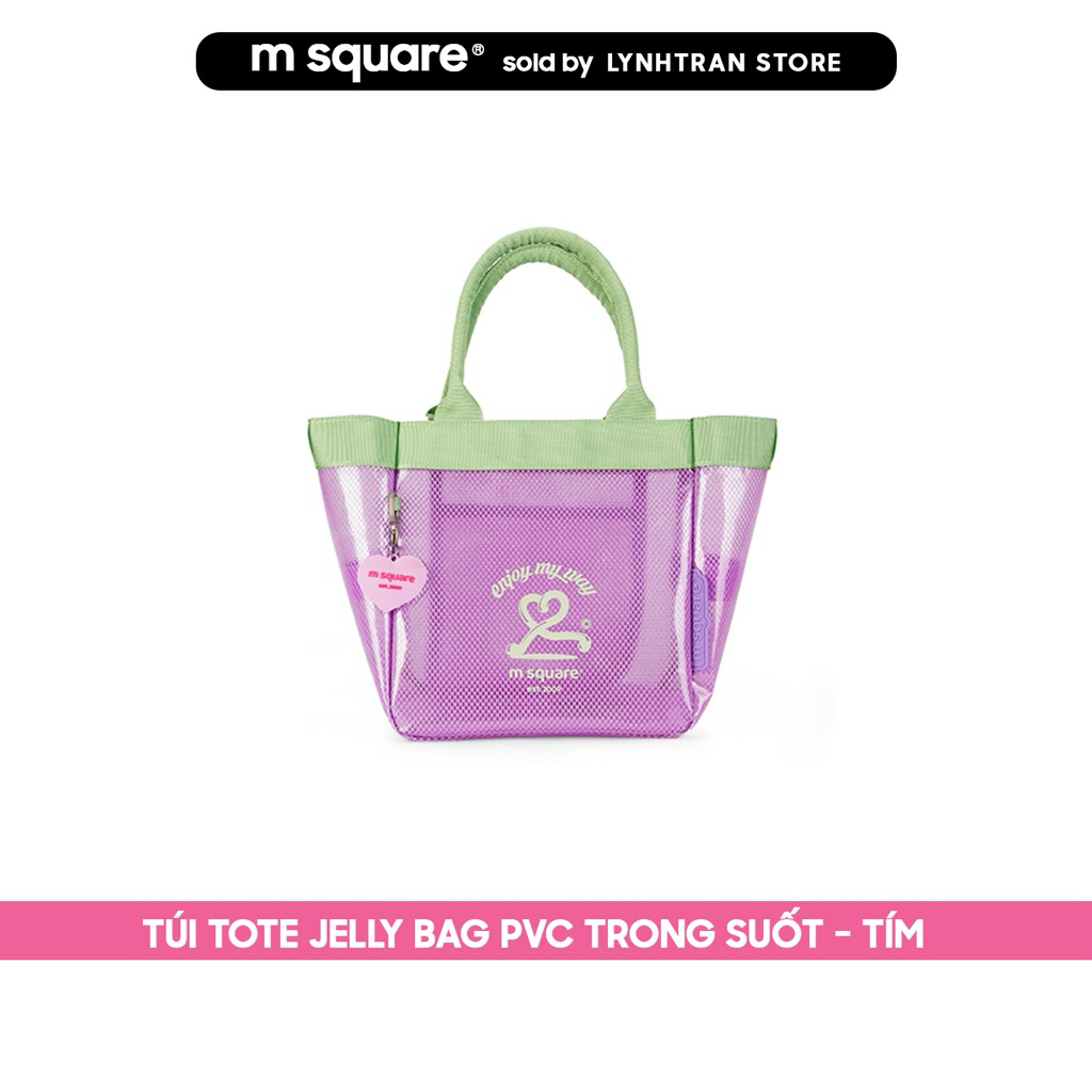 Túi Tote JellyBag PVC trong suốt 7.5L Msquare®️Chính hãng giá tốt