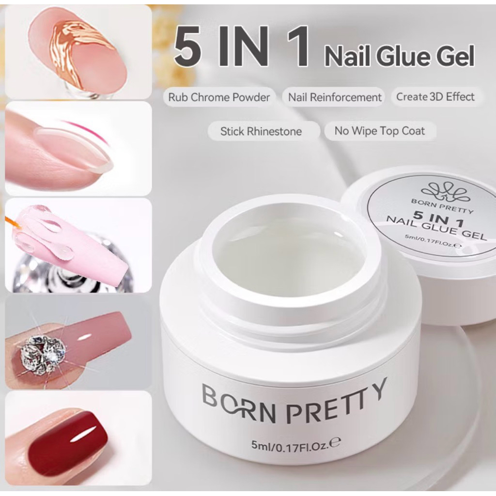 Gel Vẽ Nổi Thuỷ Tinh  nail QS - annes - 5 in 1