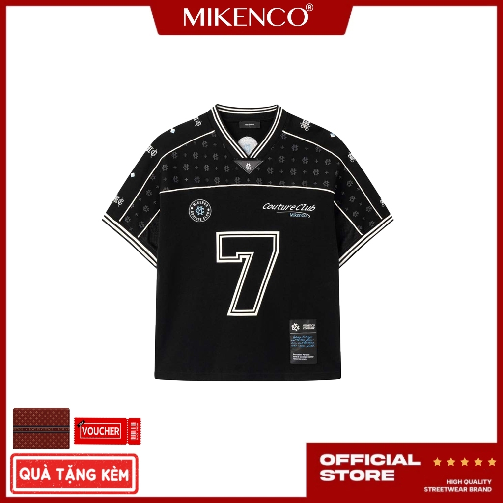 MIKENCO - Áo Thun MIKENCO VII Monogram Jersey Tshirt Vải Lưới Unisex