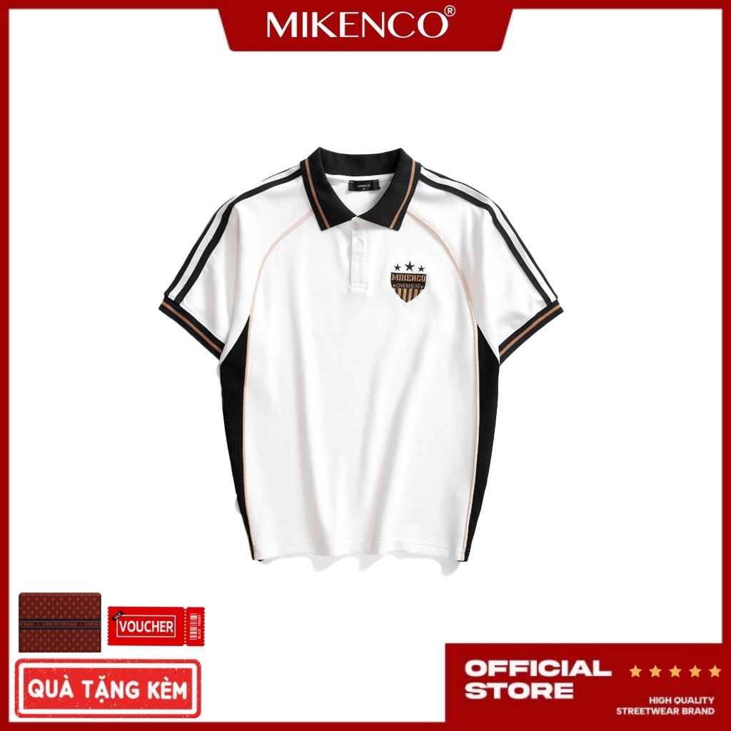 MIKENCO - Áo Polo MIKENCO Hustle Shield Polo Vải Cotton cá sấu Unisex