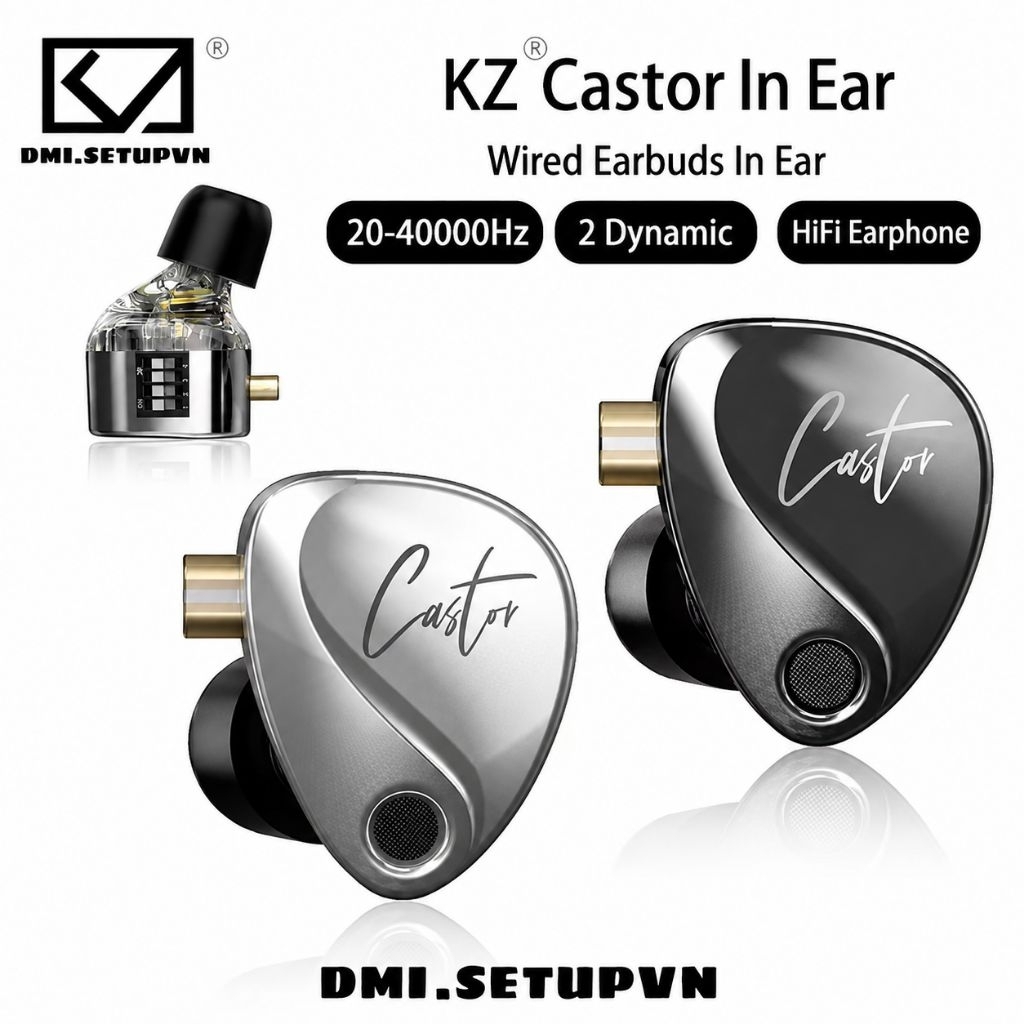 Tai Nghe KZ Castor 2 Âm Thanh HiFi Chất Lượng Cao, Chống Ồn Tốt