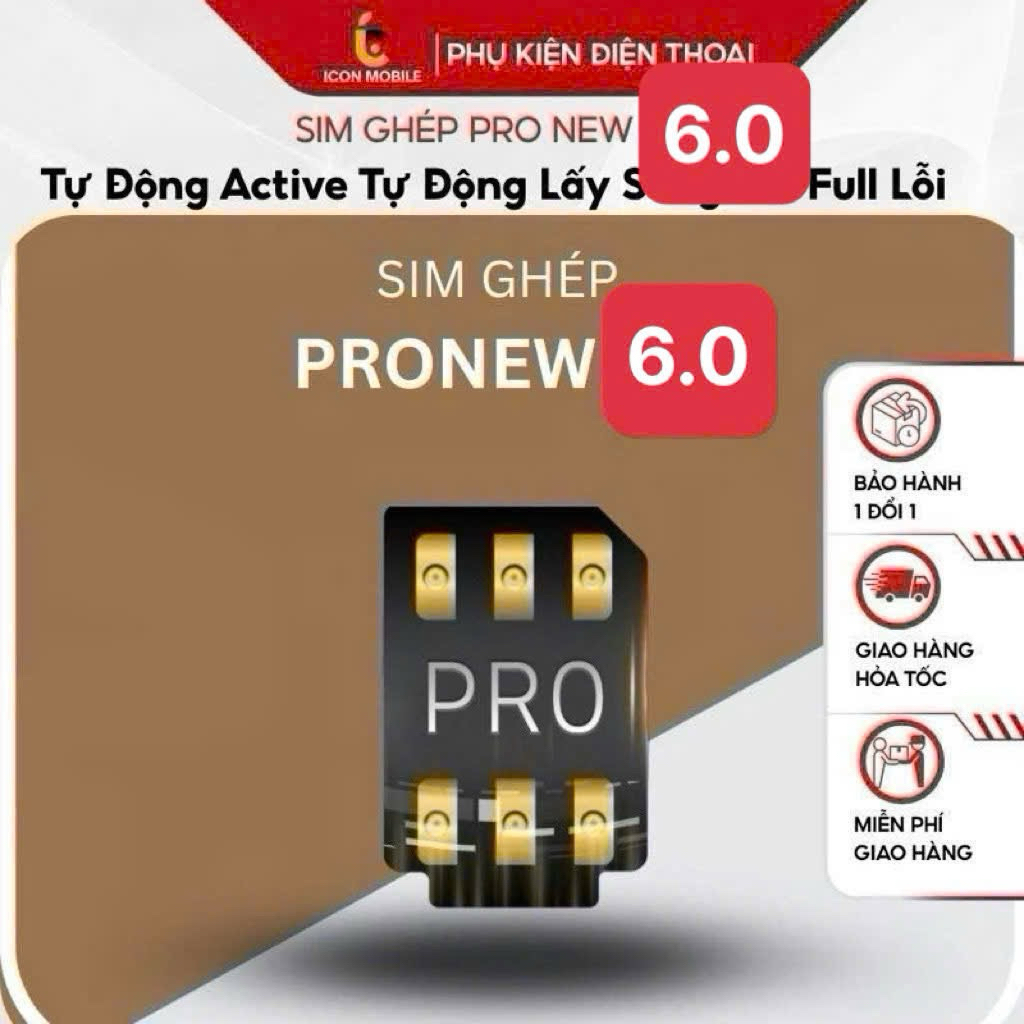 Sim ghép pro 6.0 EID mới nhất fix full như quốc tế cho phone lock sim ghép pronew 3.0