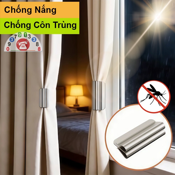 Móc Cài Rèm Cửa Chống Nắng Móc Vén Rèm Cửa Sổ Chốt Cài Cửa