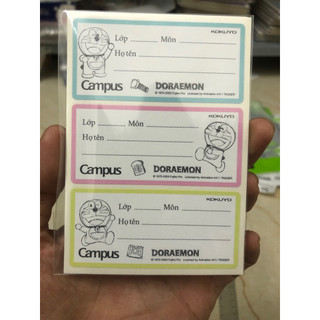 Combo 2/3 tập Nhãn vở nhỏ gọn Campus Doraemon 35x75mm (18 chiếc/tập)