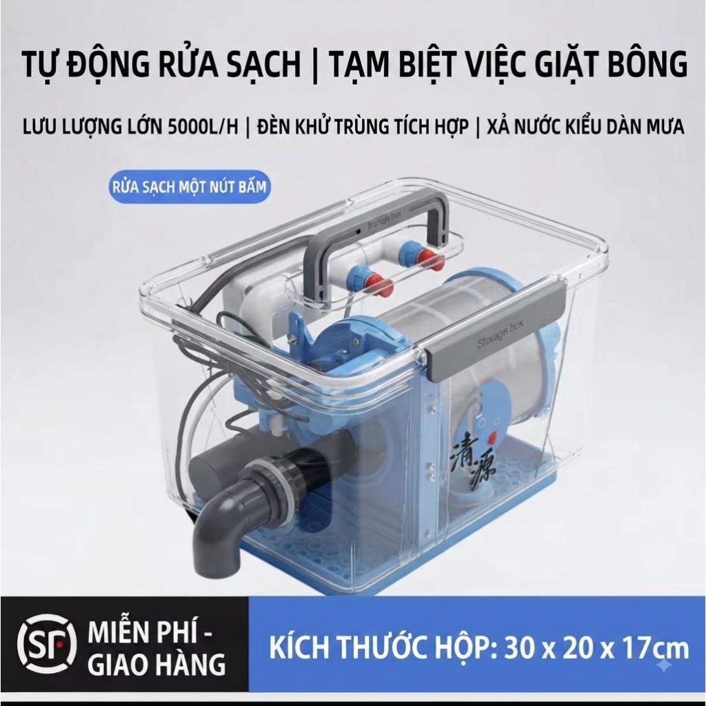 Drum filter mini trong suốt 5000lít 1 h