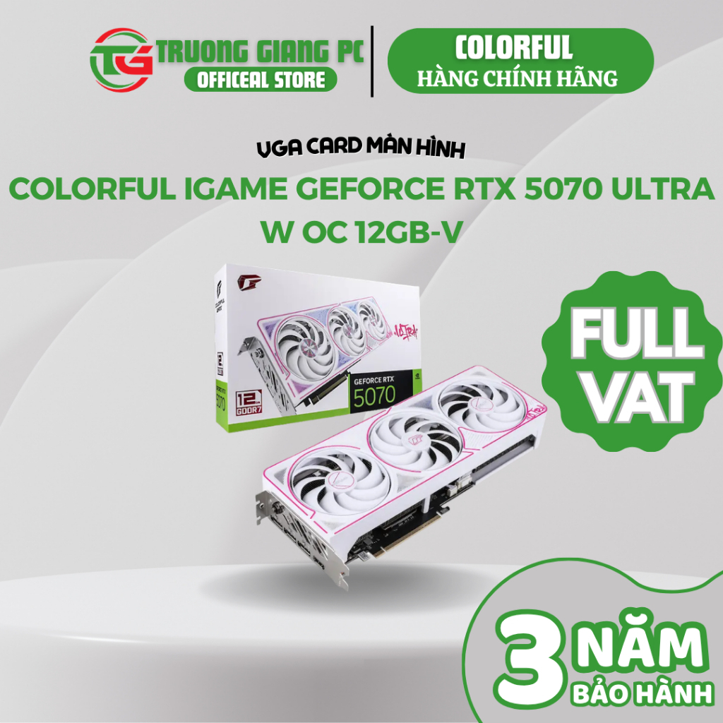 [SẢN PHẨM FULL VAT] VGA Card màn hình COLORFUL iGame GeForce RTX 5070 Ultra W OC 12GB-V - BẢO HÀNH C
