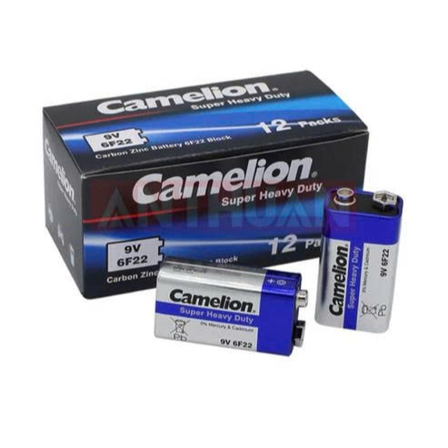 Hộp 12 Viên Pin 9V CAMELION 6F22 Siêu Bền Hàng Chính Hãng