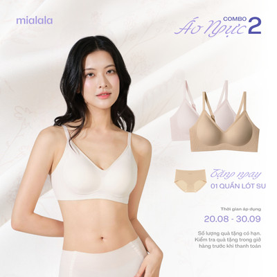 Mialala Áo Ngực Nữ Su Đúc Không Gọng Không Lộ Viền Đệm Mỏng 0.5cm Nâng Đỡ Ngực Tàng Hình 3369